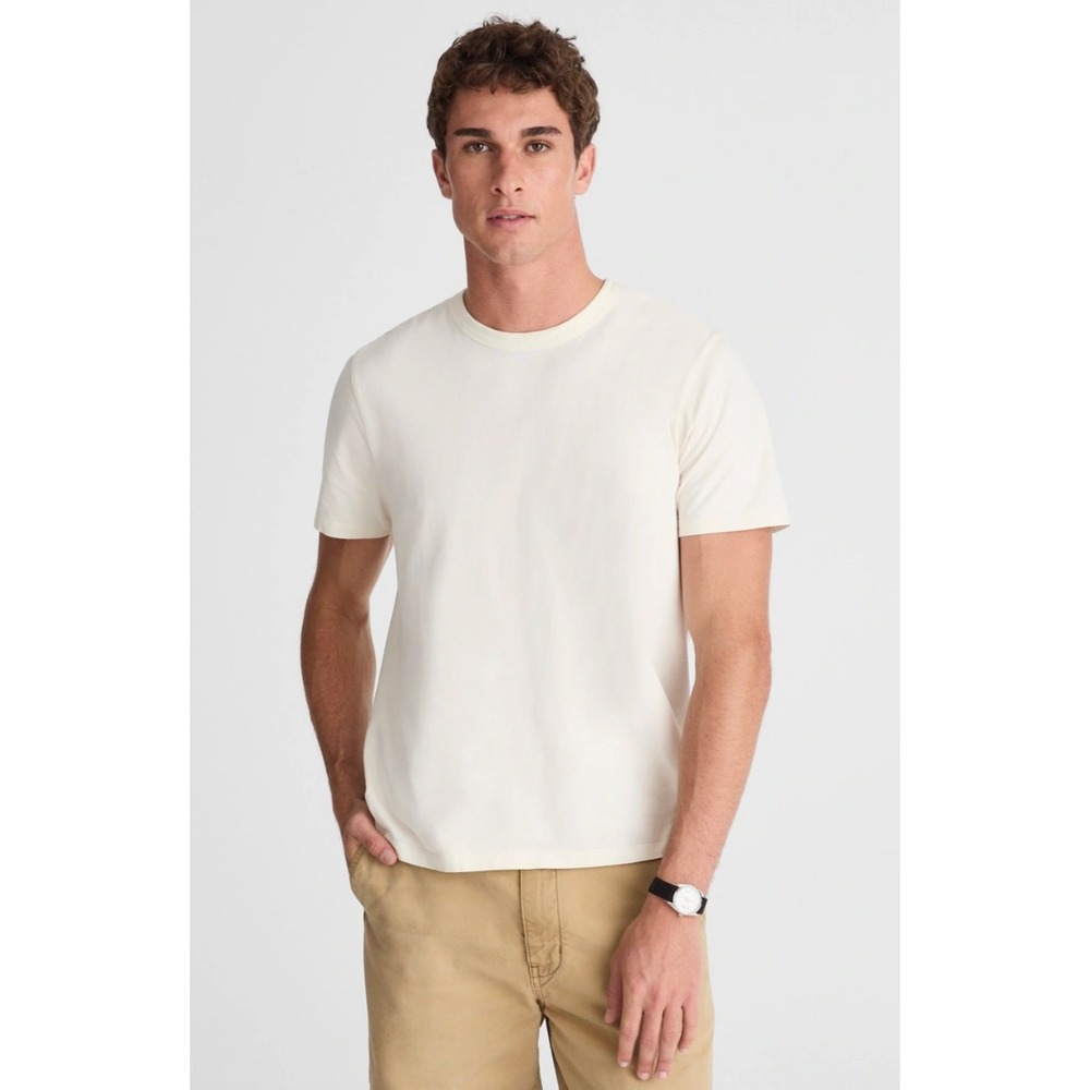 Madewell | NWT Mens Garment Dyed Allday Crewneck Tee White | Sz L